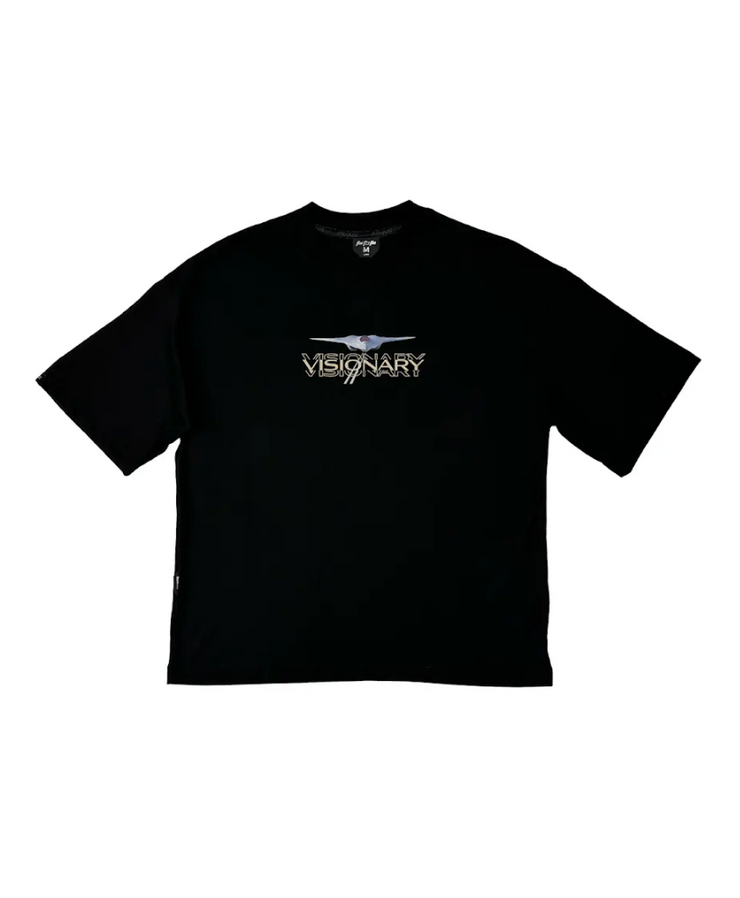 Boxy Tee | BlacK , Reflective  | Laser Jet