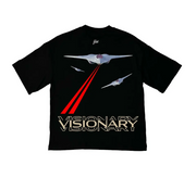 Boxy Tee | BlacK , Red  | Laser Jet