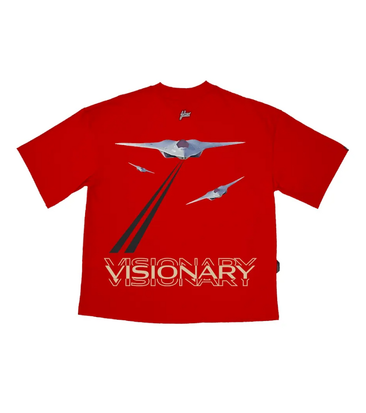 Boxy Tee | Red , Black Glitter  | Laser Jet