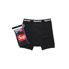 HANES BOXER BRIEF 4 PACK | BLACK | SUPREME