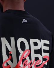 NOPE Oversize Tee | BLACK, Beige, Red |  Valentine Hearths | FSHNS