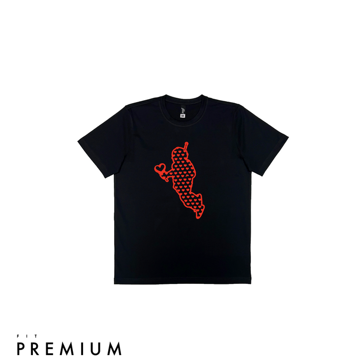 Astro Hearts Premium  Tee  | Black   | Red