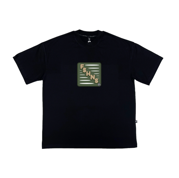 GREEN BOX YARD OVERSIZE | BLACK  | OLIVE AND GOLD DESIGN