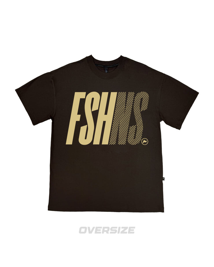 Block Type Oversize Tee| Brown, Beige| FSHNS