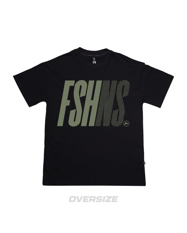 Block Type Oversize Tee| Black ,Olive | FSHNS