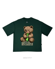 BONG Bear Boxy Tee |  OLIVE , BEIGE   |  FSHNS 420