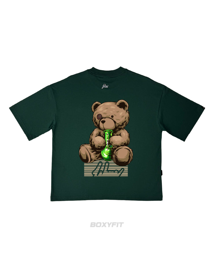 BONG Bear Boxy Tee |  OLIVE , BEIGE   |  FSHNS 420