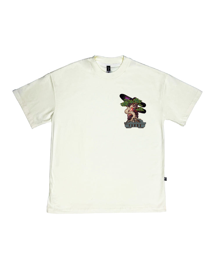 Med Bonsai  Oversize Tee | Vanilla, Grey   | FSHNS Bonsai