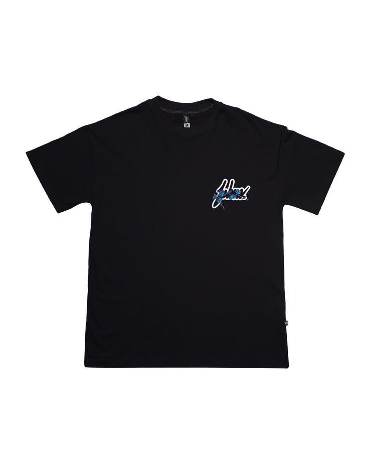 Orchid Oversize Tee | Black  , Blue | FSHNS Bonsai