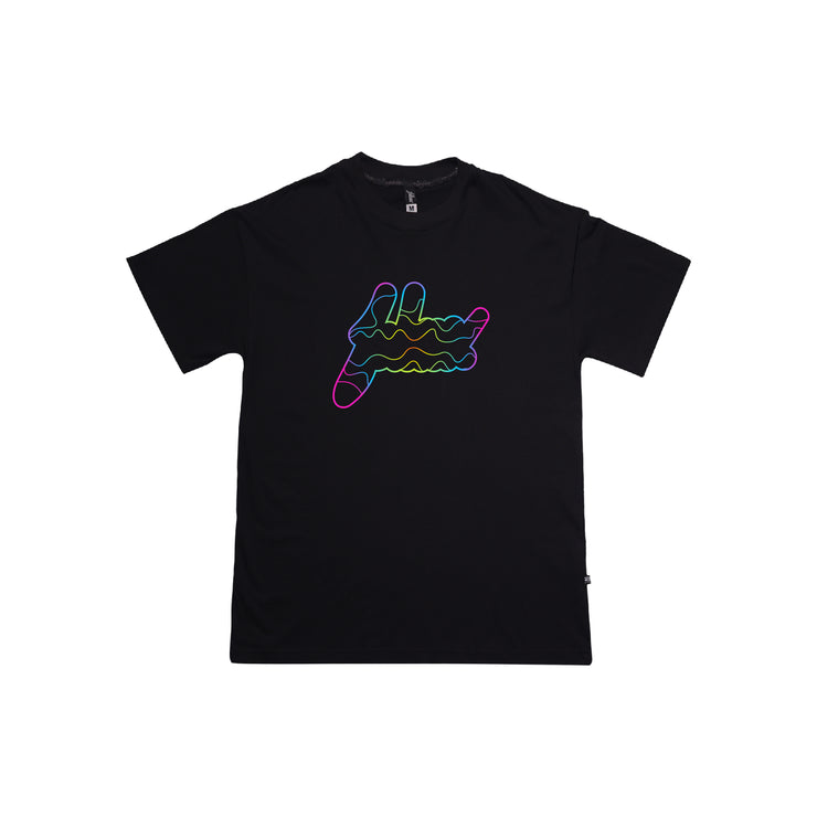 Reflective  Rainbow Oversize | Black   | FSHNS