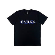 Letters Premium  tee  | Black | Blue Stone