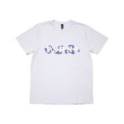 Letters Premium  tee  | White  | Blue Stone