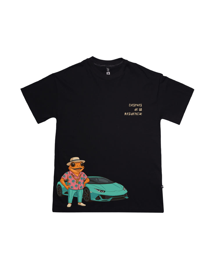 Concho Lambo Oversize tee | Black ,  Teal | Sapo Concho Collection