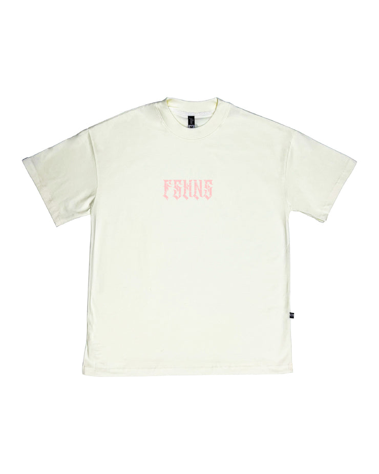 Big Letter Oversize Tee | Vanilla, Lilac| FSHNS Brigade Vintage