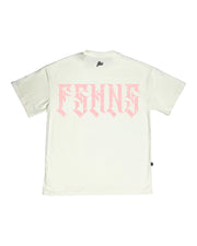 Big Letter Oversize Tee | Vanilla, Lilac| FSHNS Brigade Vintage