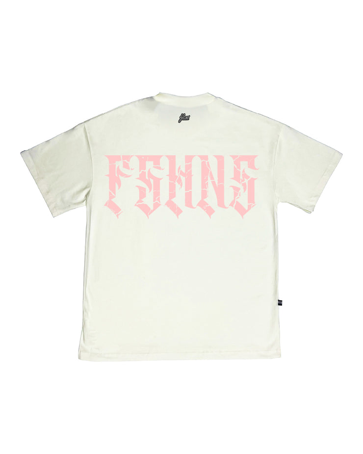Big Letter Oversize Tee | Vanilla, Lilac| FSHNS Brigade Vintage