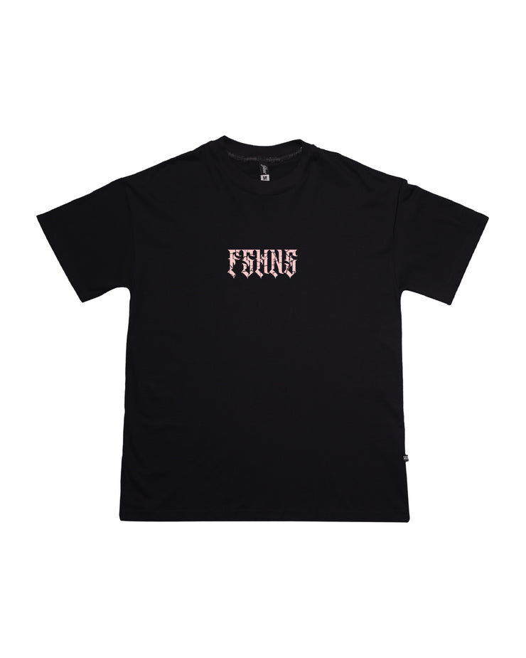 Big Letters Oversize Tee | Black, Pink | FSHNS Brigade Vintage