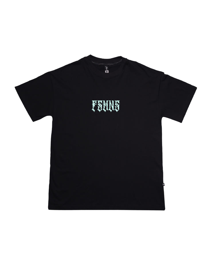 Big Letters Oversize Tee | Black, Teal   | FSHNS Brigade Vintage