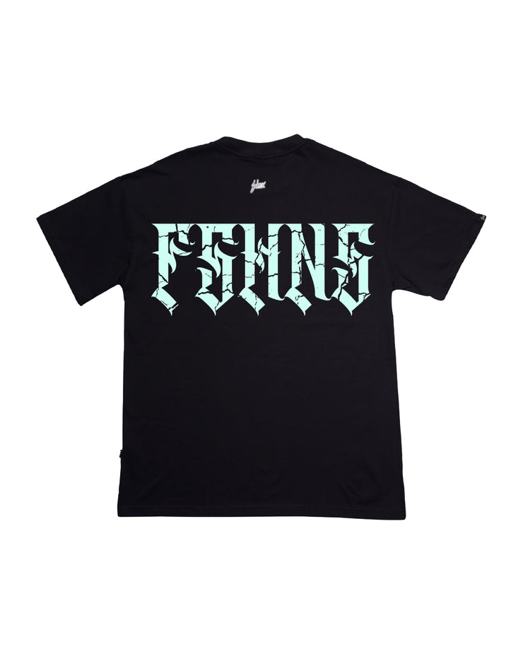 Big Letters Oversize Tee | Black, Teal   | FSHNS Brigade Vintage
