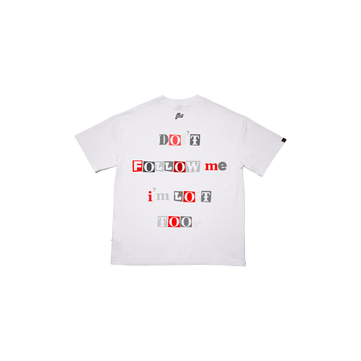 Don't Follow me  Oversize  | White  | Red, Grey, Black