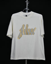 FSHNS Big Logo OVERSIZE tee | Vanilla, Gold Vegas    | Cutter Rhinestone