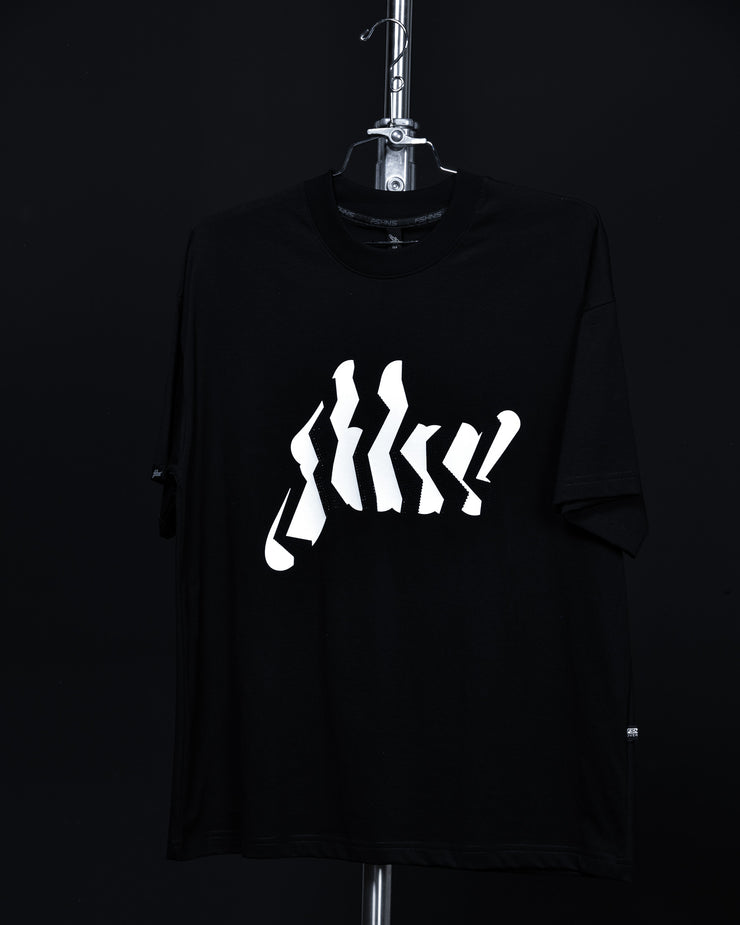 FSHNS Big Logo OVERSIZE tee | Black, Beige   | Cutter Rhinestone