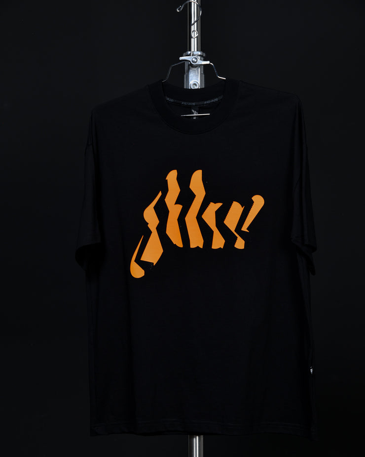 FSHNS Big Logo OVERSIZE tee | Black  , Orange  | Cutter Rhinestone