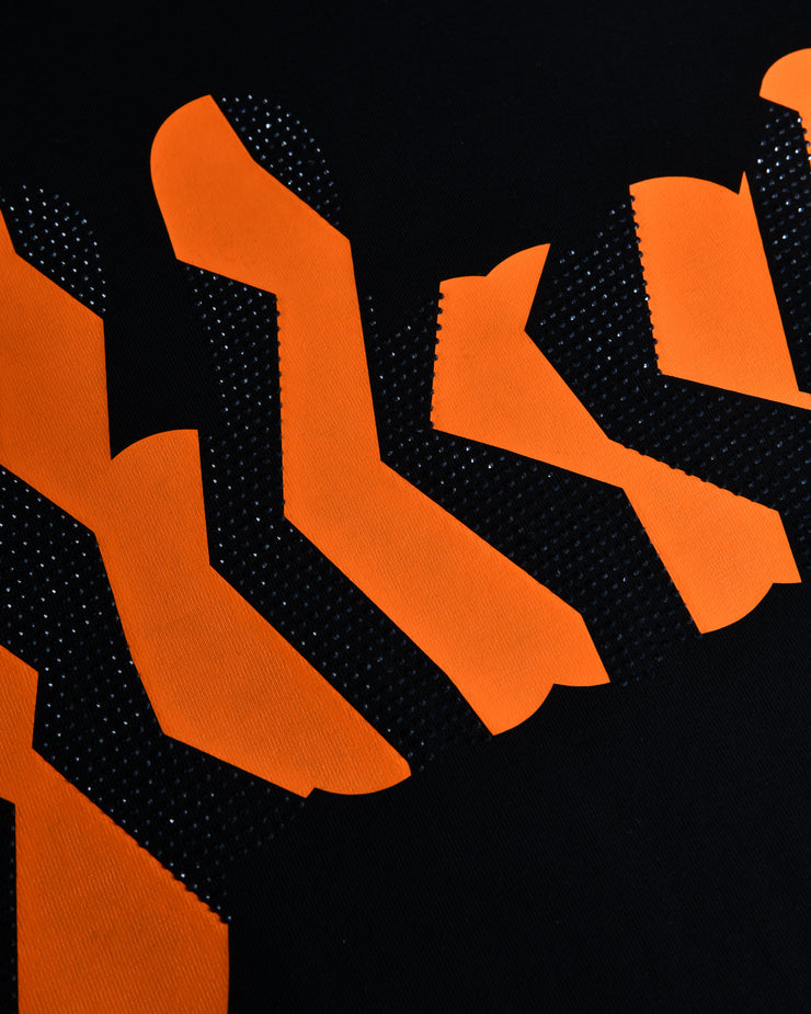 FSHNS Big Logo OVERSIZE tee | Black  , Orange  | Cutter Rhinestone