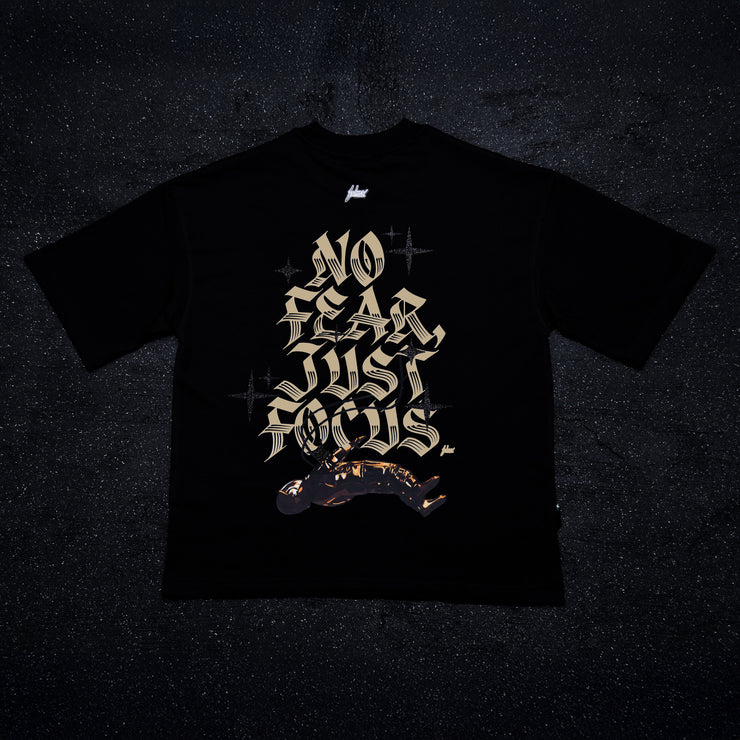 Astro Boxy Tee | Black , Beige, Black Glitter | Just Focus