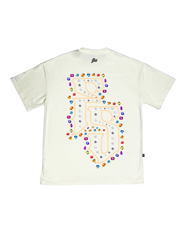 Big Diamond's Rocks Oversize Tee |Vanilla, Navajo  | FSHNS Diamonds