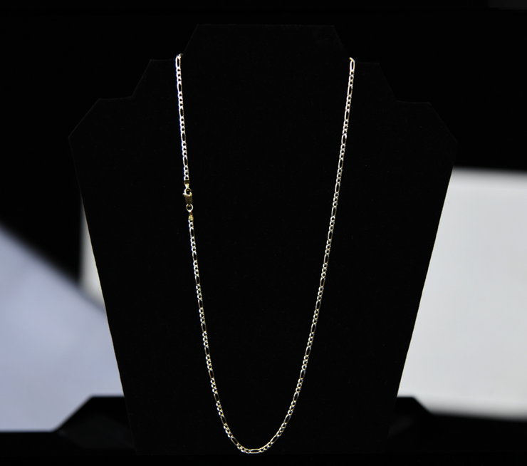 FIGARO  CHAIN 22" LONG | GOLD  | SILVER 925