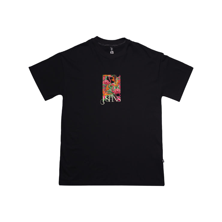 Flamingo Oversize tee |  Black, Fuchsia, Green , Beige   |  FSHNS