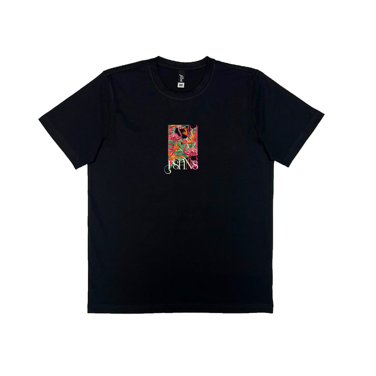 Flamingo Premium tee | Black, Fuschia, Green, Beige | FSHNS