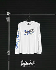 Work in silence L.S Tee | White, Dark Chocolate, Royal Blue | FSHNS