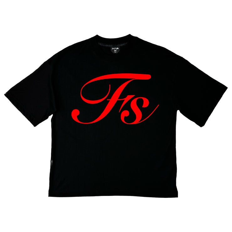 Stella Logo Boxy Tee| Black | Red | FSHNS