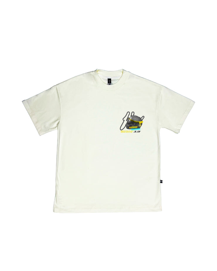 Med Art Oversize tee | Vanilla  |Formula 1 P.R