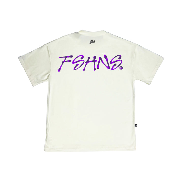 Hypnotik Letters Oversize tee | Vanilla , Purple|  FSHNS