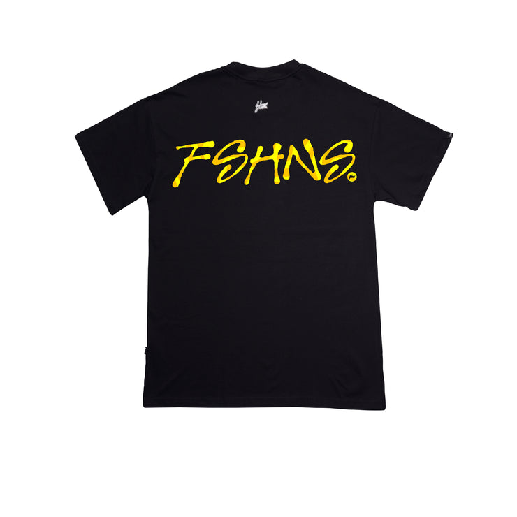 Hypnotic Letters Oversize tee | Black,  Yellow|  FSHNS