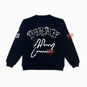 Holy Vice Crewneck| Black, Black Glitter | FSHNS Pray Collection