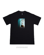 Infinity Astro Oversize Tee| Black , Sky Blue | FSHNS