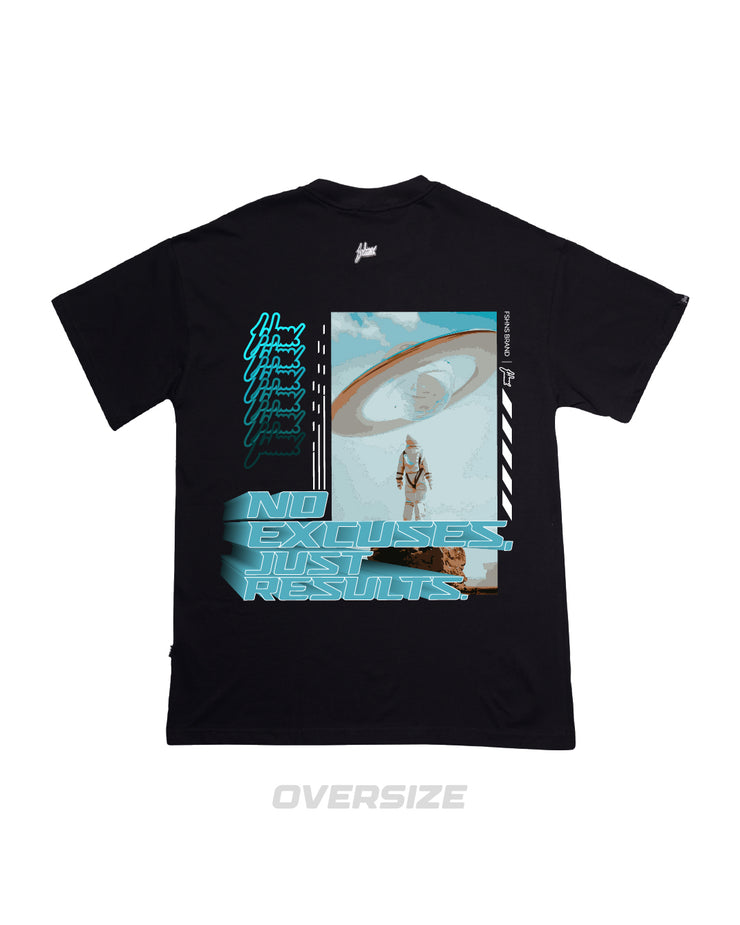 Infinity Astro Oversize Tee| Black , Sky Blue | FSHNS
