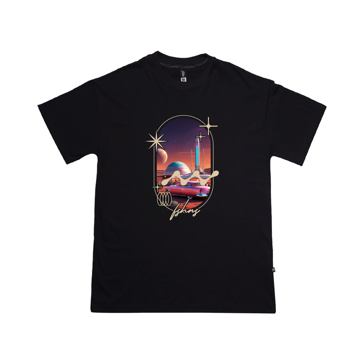 Jupiter  Big Logo  Oversize tee  | Black | Retro dimension