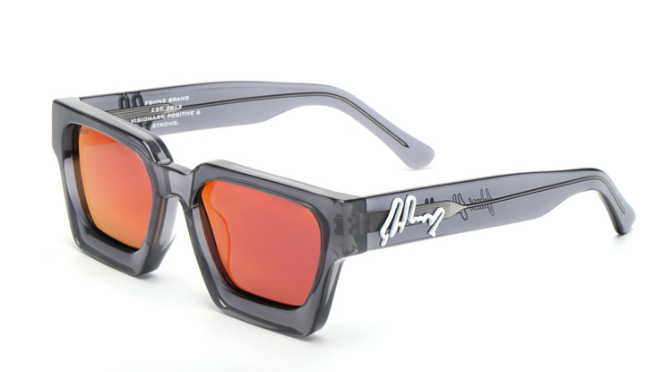 Polarized Kronos Sunglasses | Grey, red, white | FSHNS