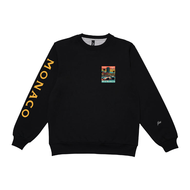 Monaco Retro Crewneck | Black  | FSHNS