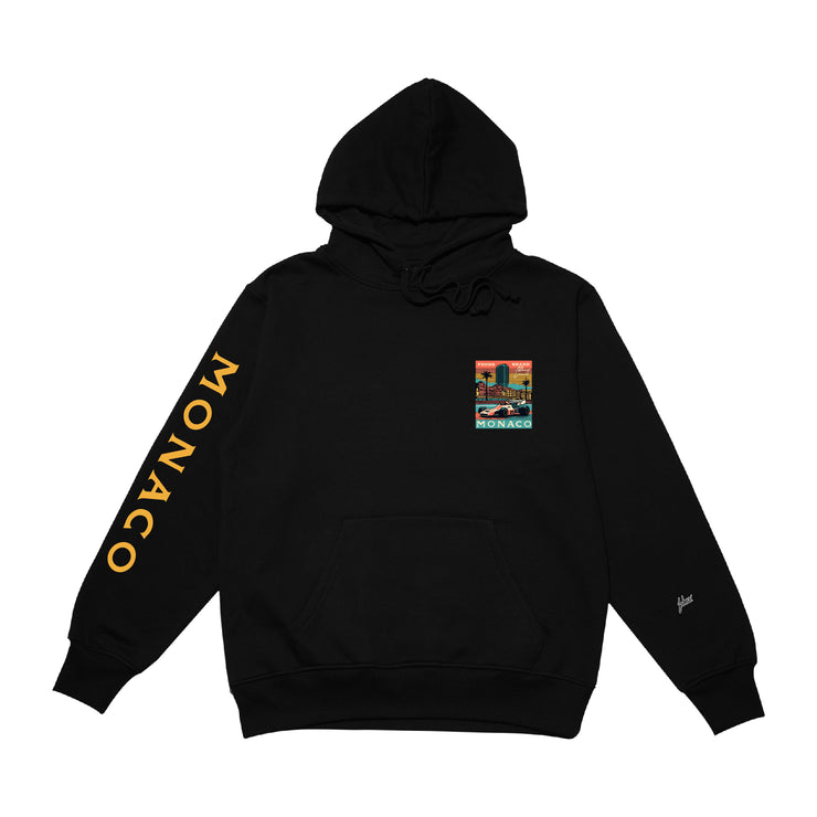 Monaco Retro Hoodie | Black