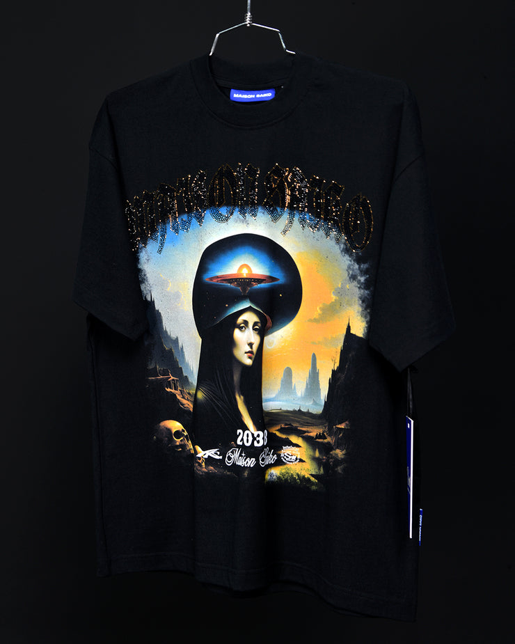MSK-068 Oversize Tee | Black, Blue y yellow  | Maison Saiko