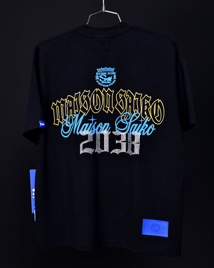 MSK-068 Oversize Tee | Black, Blue y yellow  | Maison Saiko