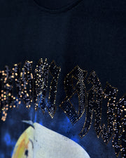 MSK -61 Oversize Tee | Black , Blue & Gold | Maison Saiko