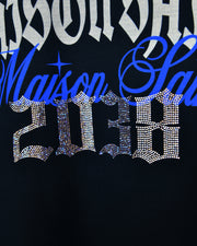 MSK -61 Oversize Tee | Black , Blue & Gold | Maison Saiko