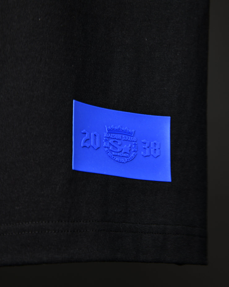 MSK -61 Oversize Tee | Black , Blue & Gold | Maison Saiko